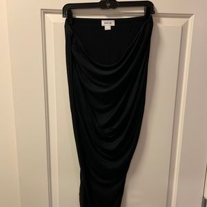 Black Helmut Lang Midi Skirt